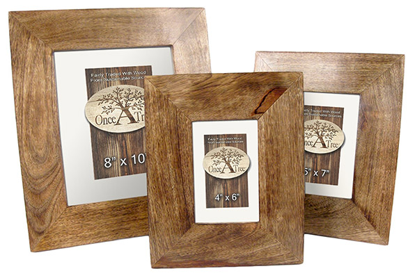 Mango Wood Set of 3 Photo Frames